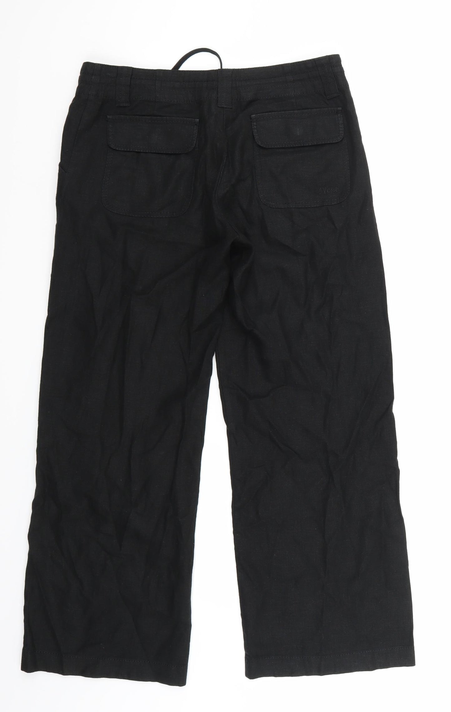 NEXT Womens Black   Trousers  Size 8 L28 in
