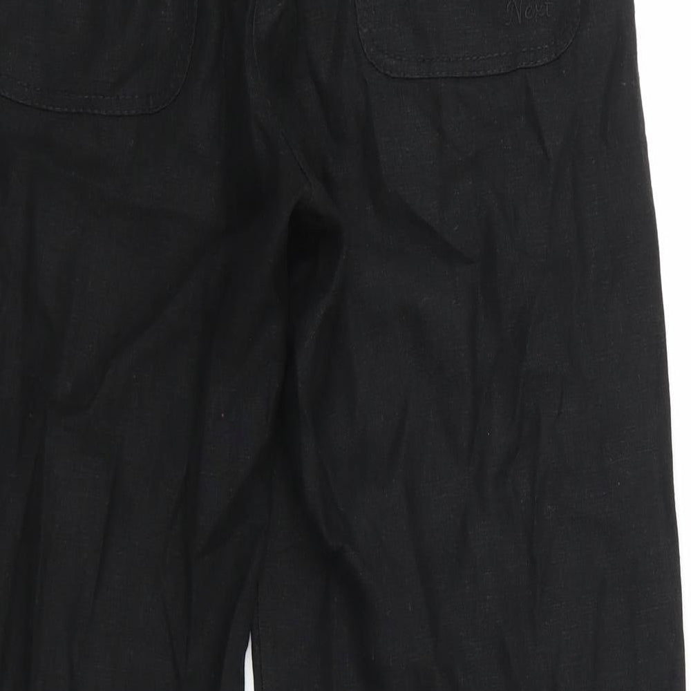 NEXT Womens Black   Trousers  Size 8 L28 in