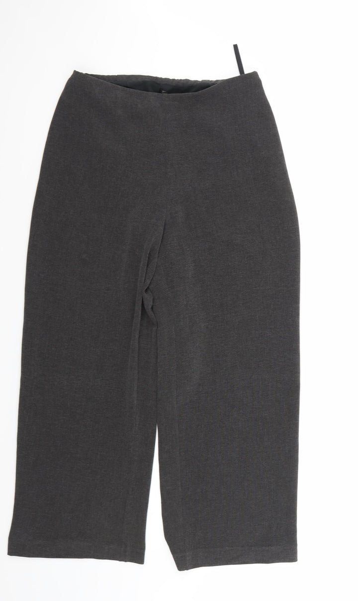Marks and Spencer Womens Grey Cropped Trousers Size 10 L24 in