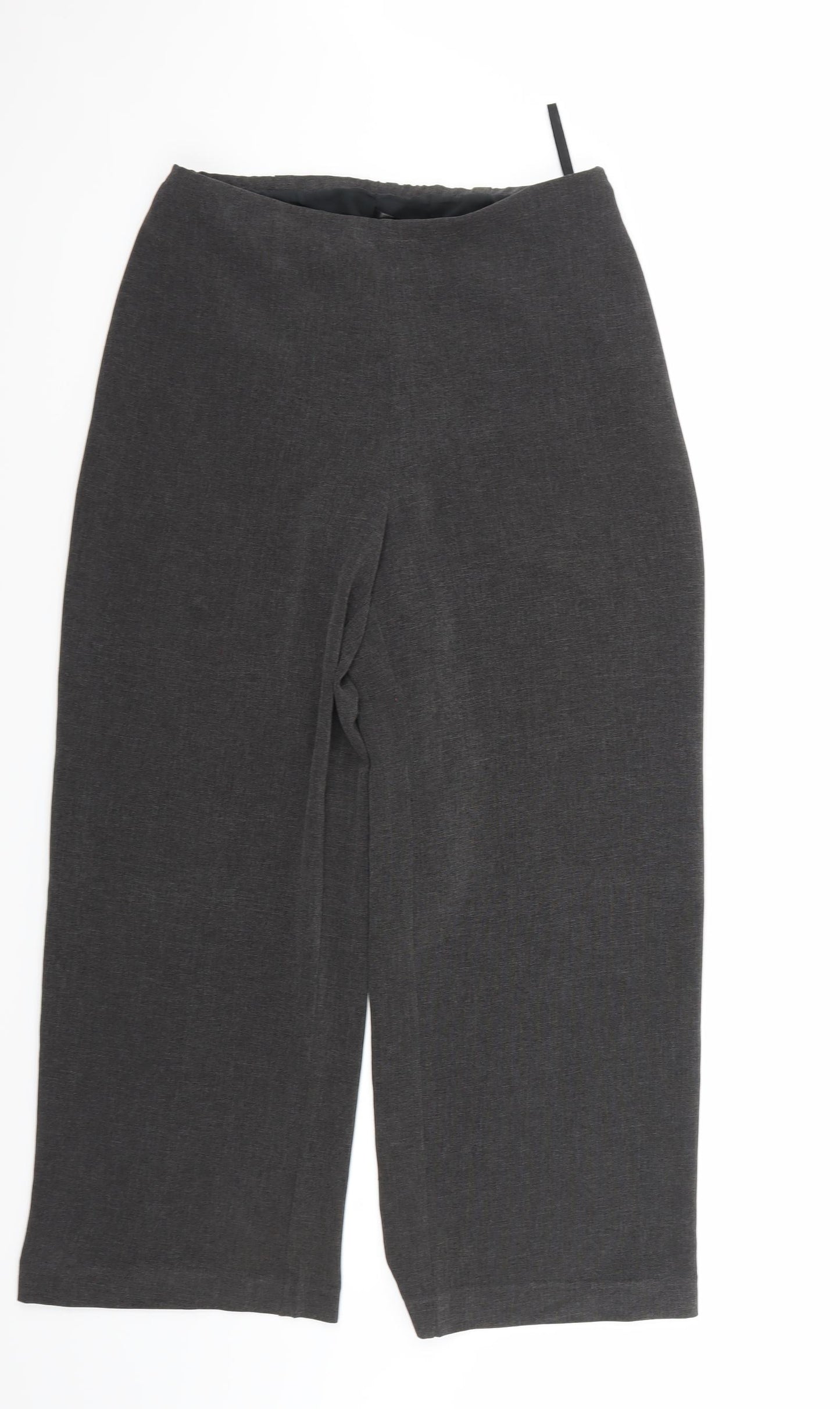 Marks and Spencer Womens Grey   Cropped Trousers Size 10 L24 in