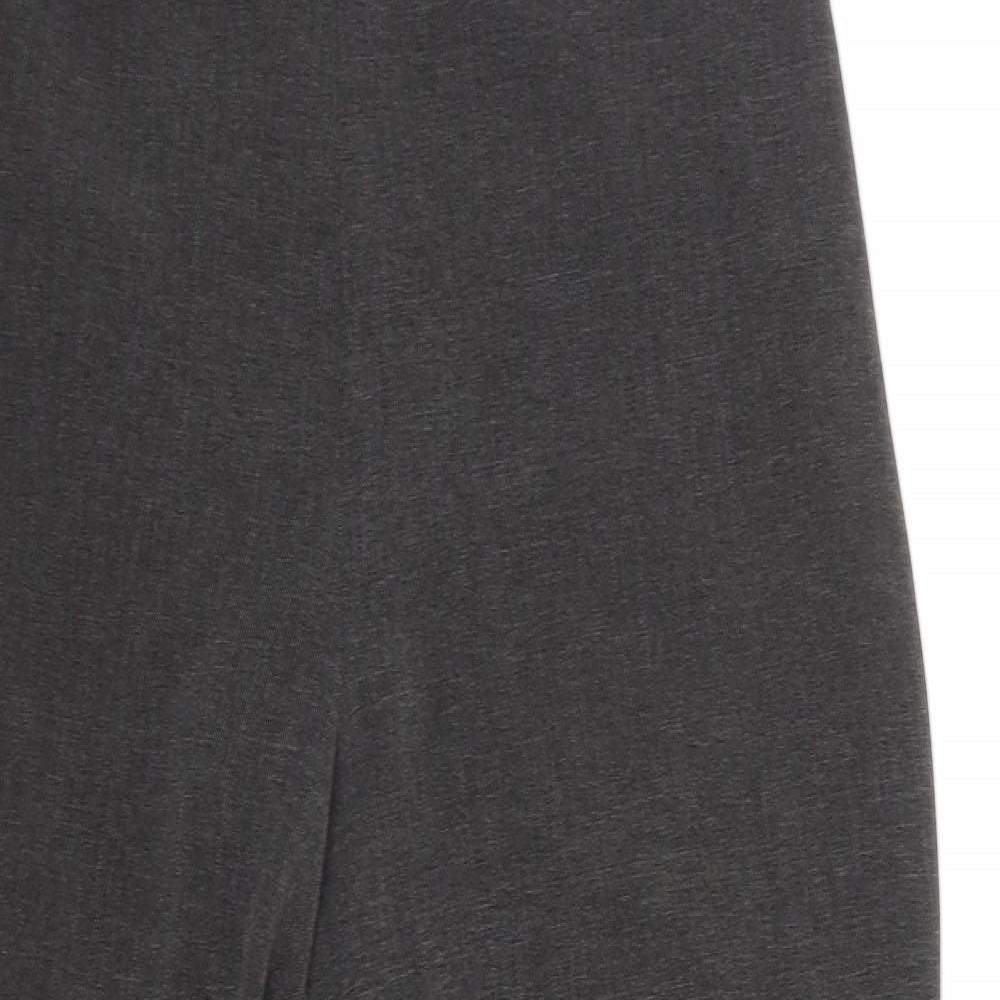 Marks and Spencer Womens Grey   Cropped Trousers Size 10 L24 in