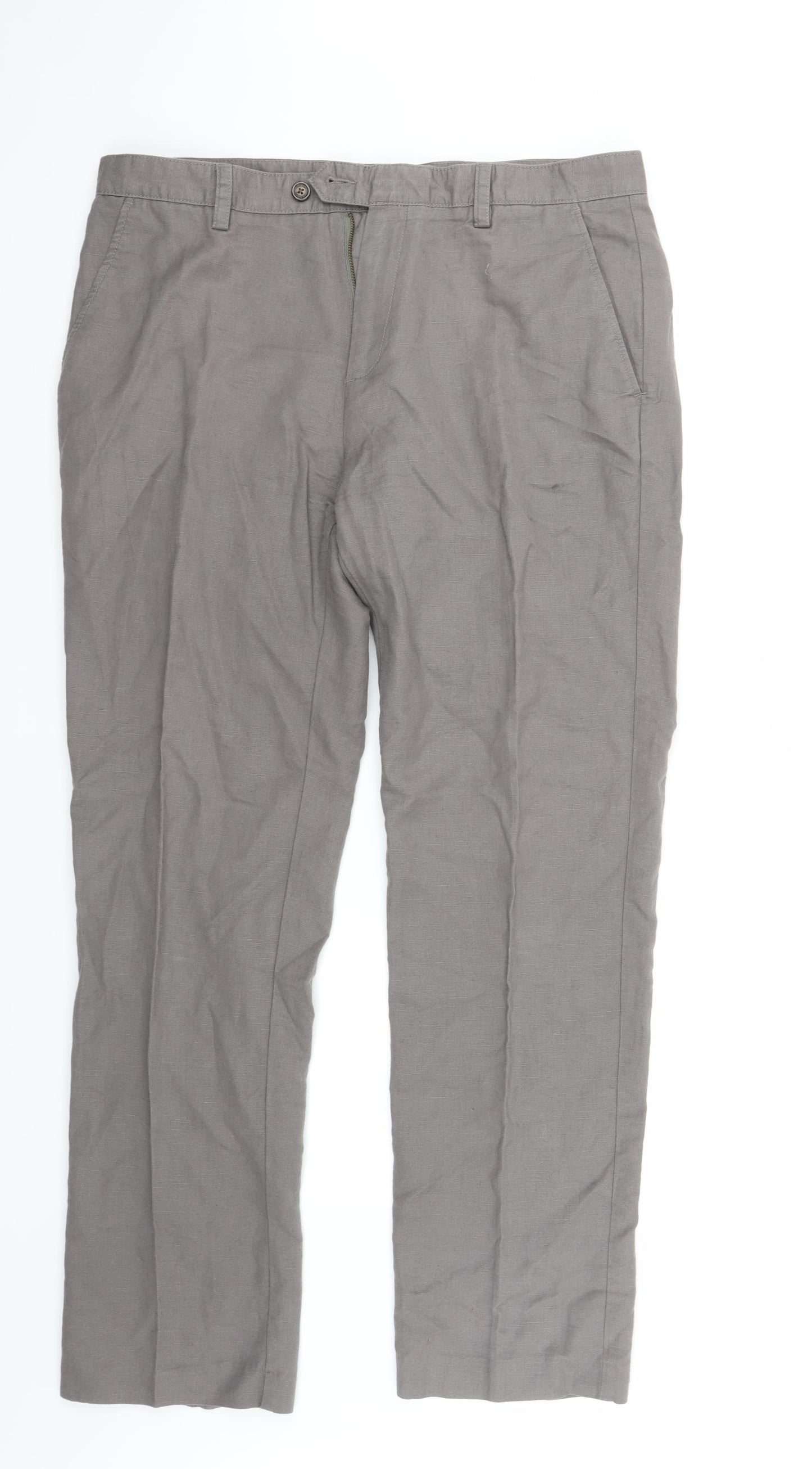 Lands end Mens Grey   Trousers  Size 36 L31 in