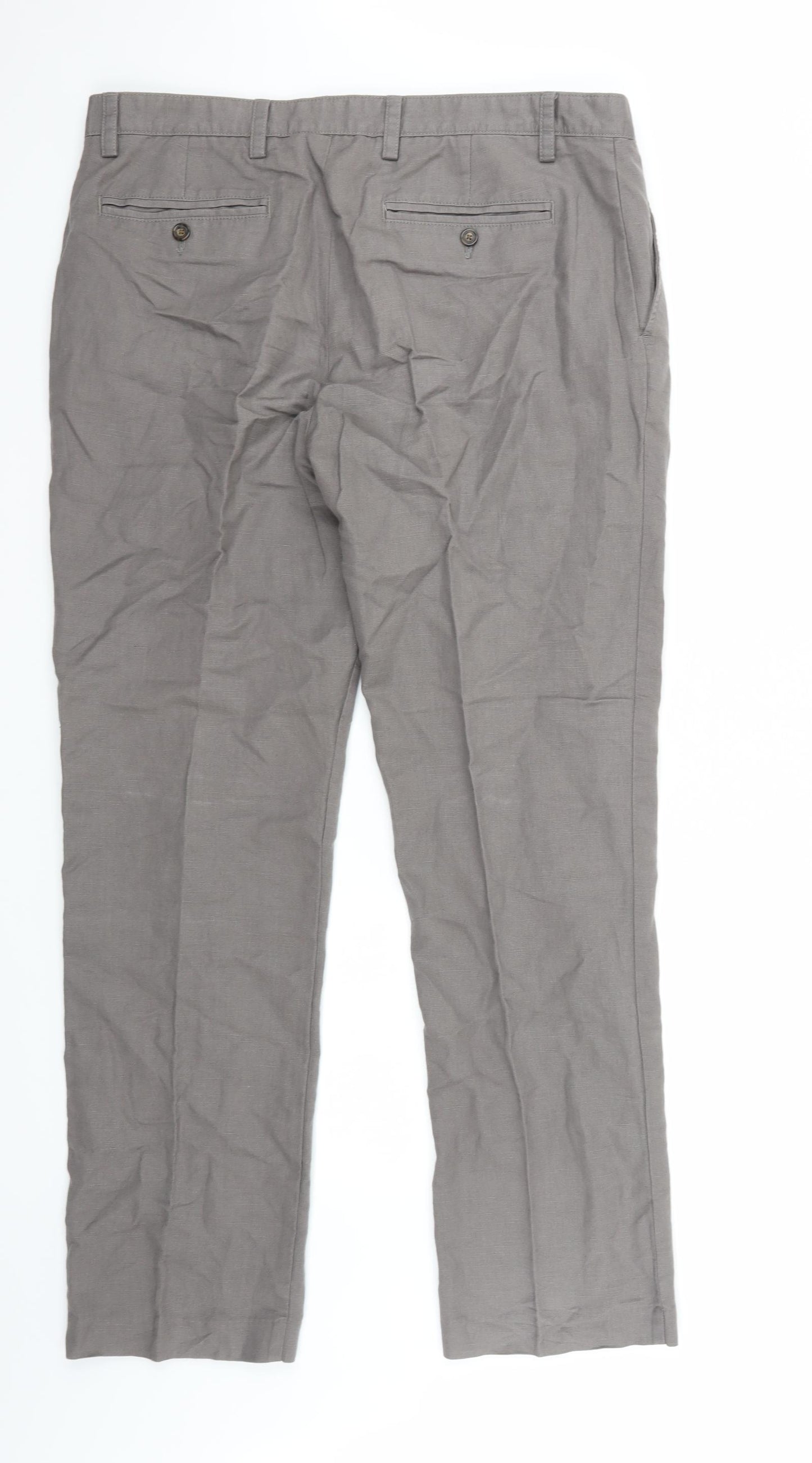 Lands end Mens Grey   Trousers  Size 36 L31 in