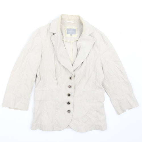 Per una  Womens Beige   Jacket Coat Size 10