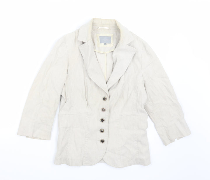 Per una  Womens Beige   Jacket Coat Size 10