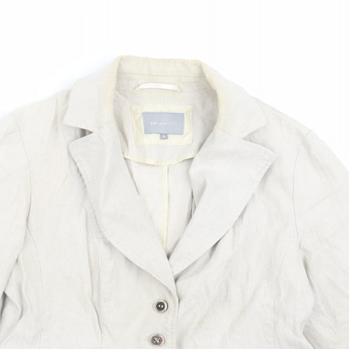 Per una  Womens Beige   Jacket Coat Size 10