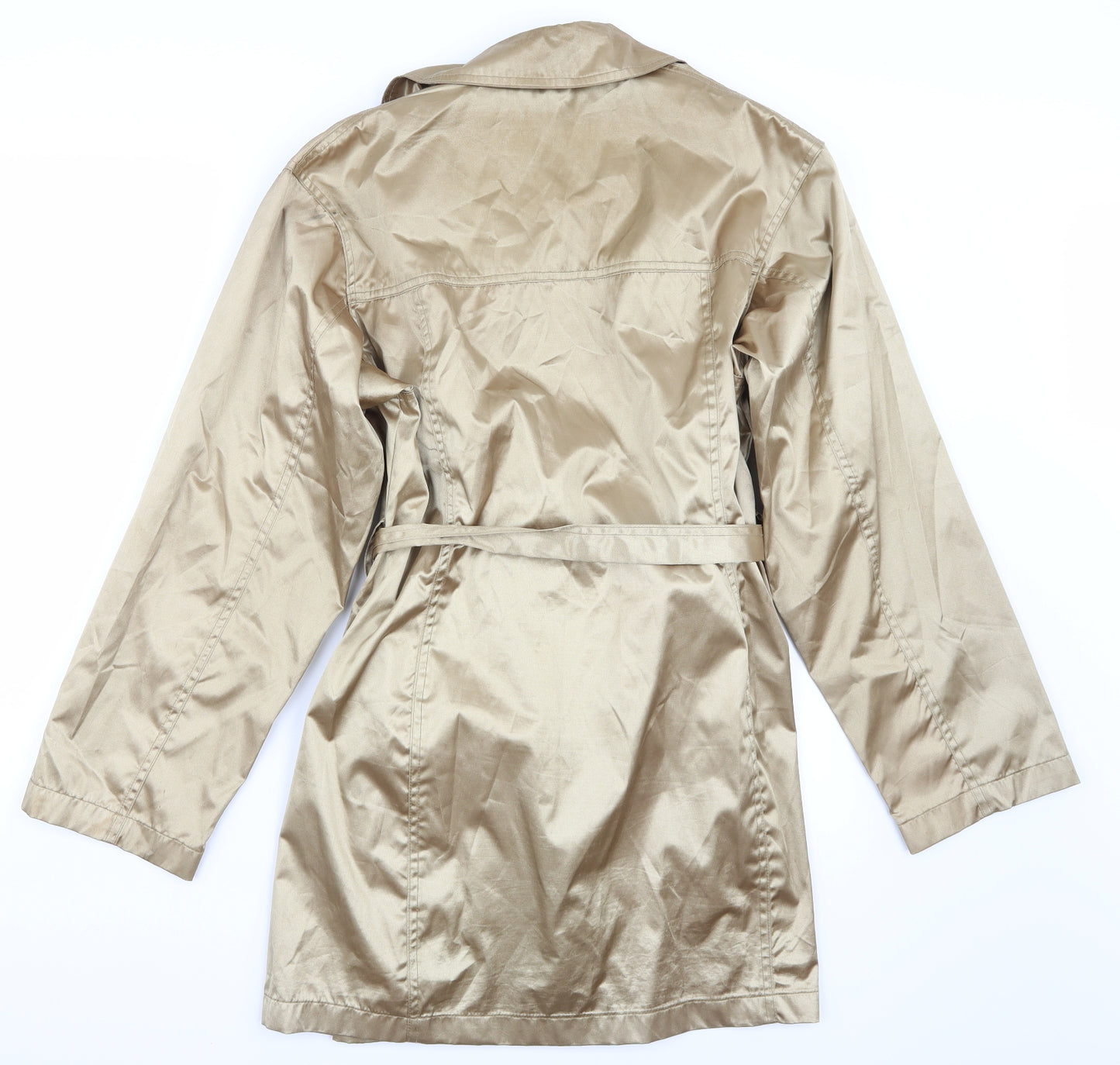 Warehouse Womens Gold   Rain Coat Coat Size 12