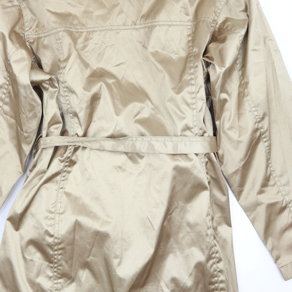 Warehouse Womens Gold   Rain Coat Coat Size 12