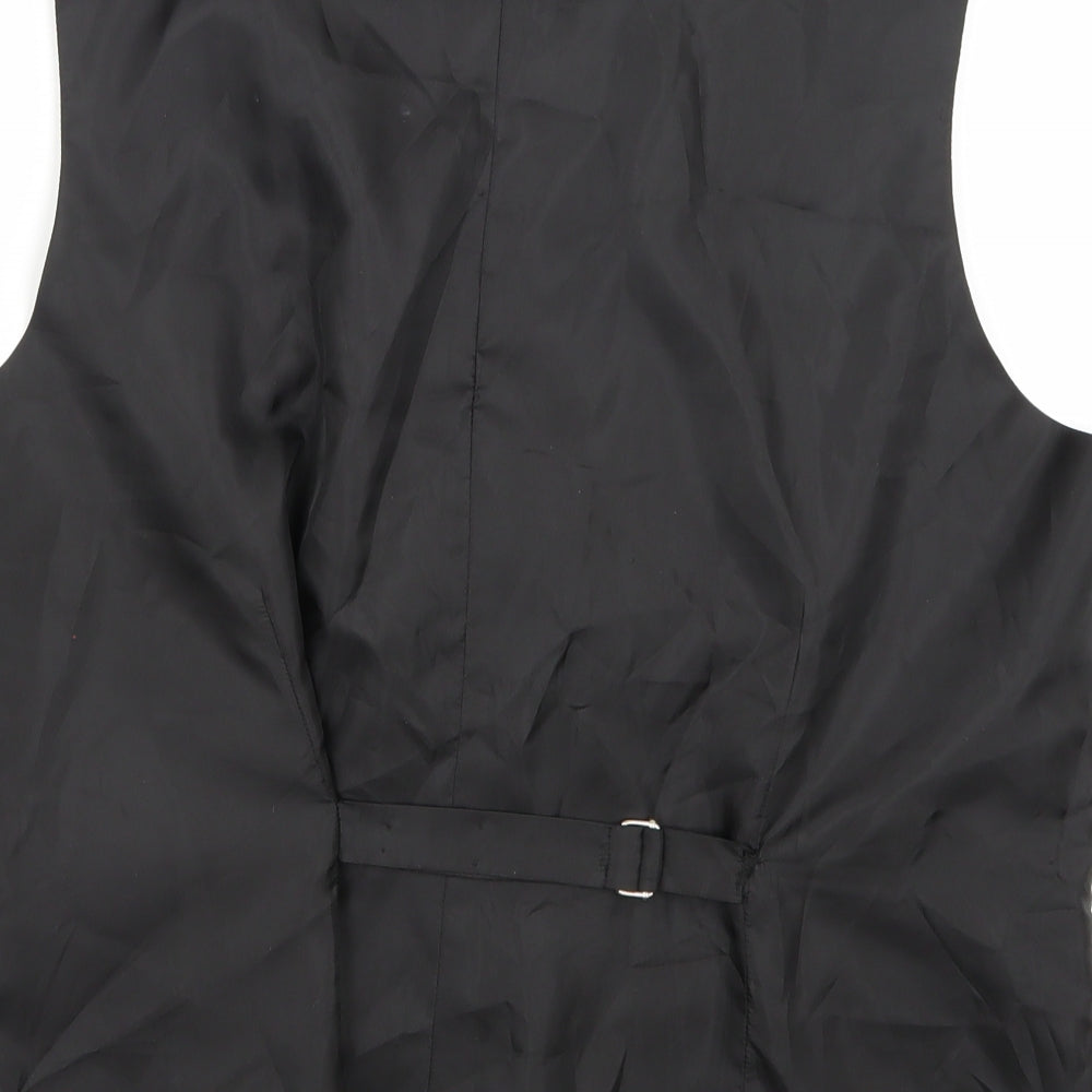 Burton Mens Black   Jacket Suit Waistcoat Size 42