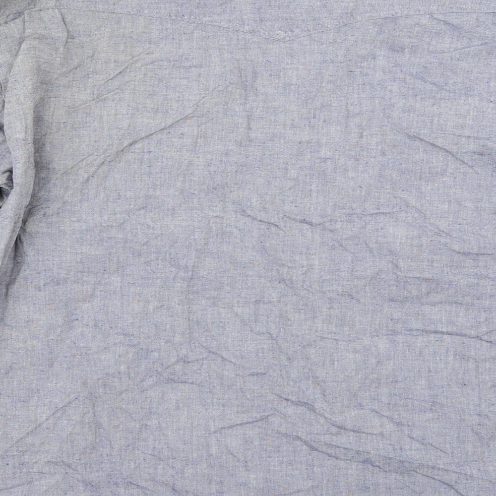 Mossimo Mens Blue    Button-Up Size L