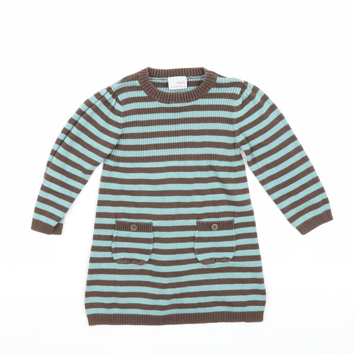 NEXT Girls Blue Striped  A-Line  Size 12-18 Months