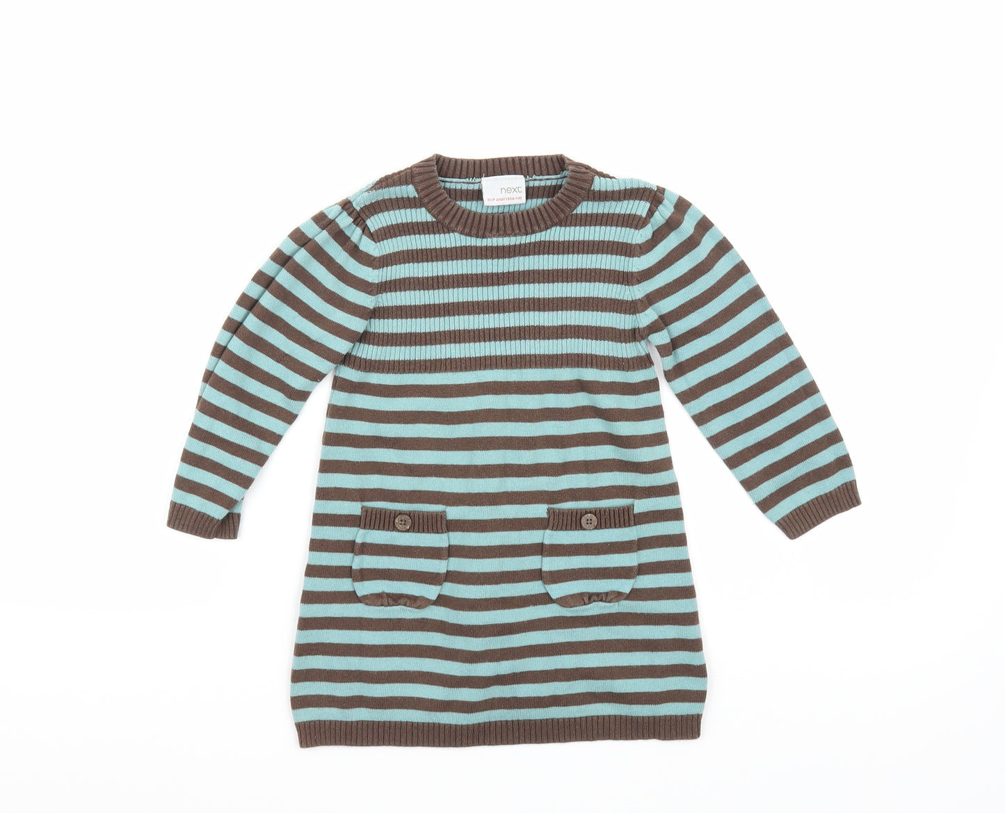 NEXT Girls Blue Striped  A-Line  Size 12-18 Months