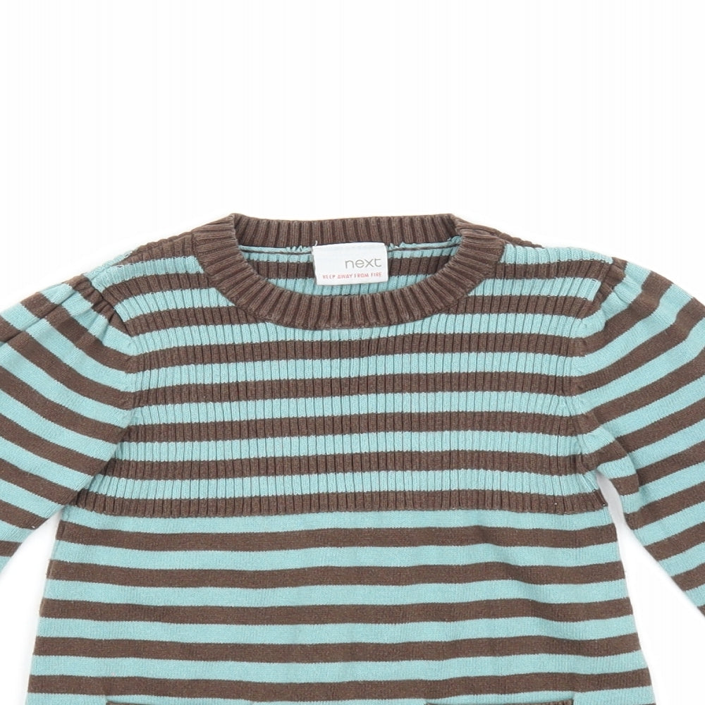 NEXT Girls Blue Striped  A-Line  Size 12-18 Months