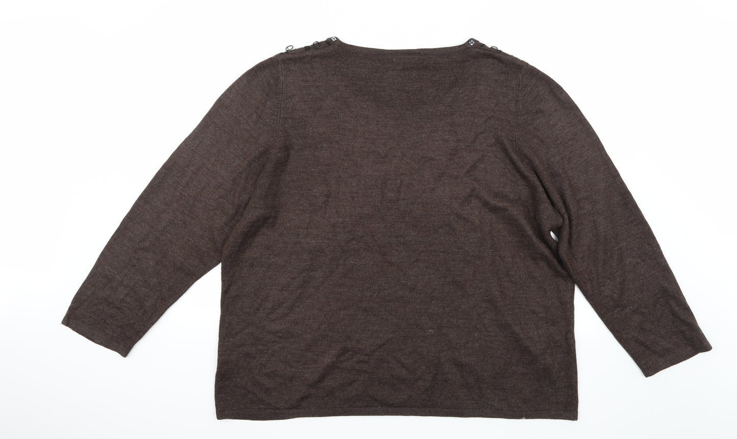 Ann Harvey Womens Brown   Pullover Jumper Size 22