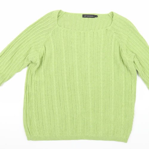 Just Elegance Womens Green   Pullover Jumper Size L