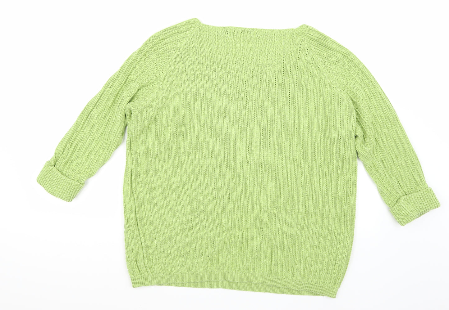 Just Elegance Womens Green   Pullover Jumper Size L