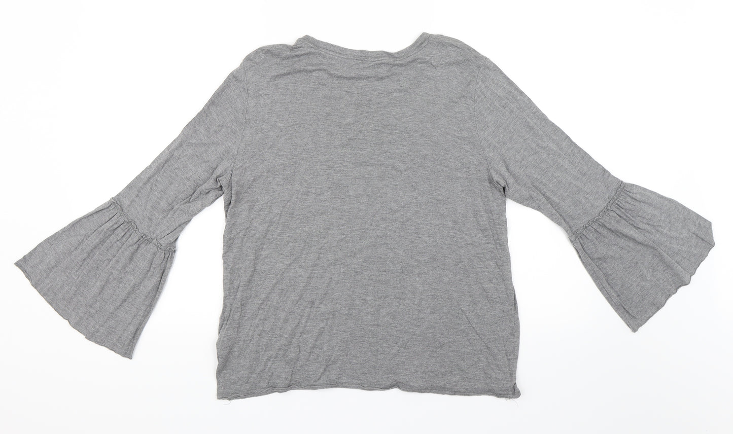 Abercrombie & Fitch Womens Grey   Basic T-Shirt Size M  - Bell Sleeve