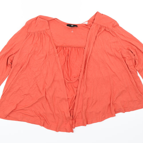 H&M Womens Orange   Cardigan Jumper Size S