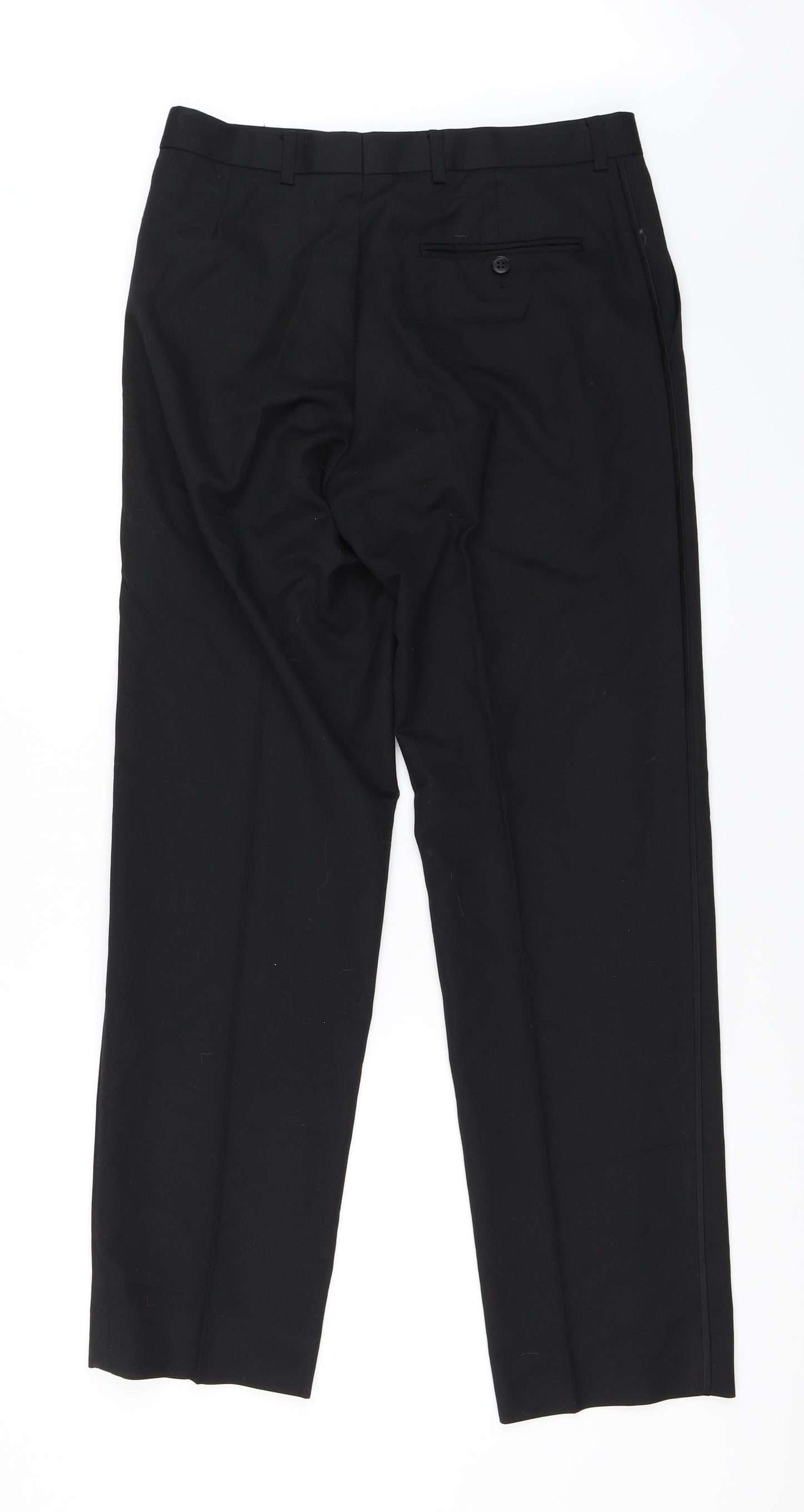 Marks & Spencer Mens Black   Trousers  Size 30 L31 in