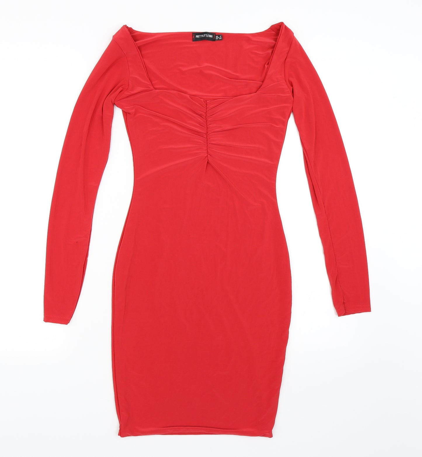 PRETTYLITTLETHING Womens Red   Bodycon  Size 10