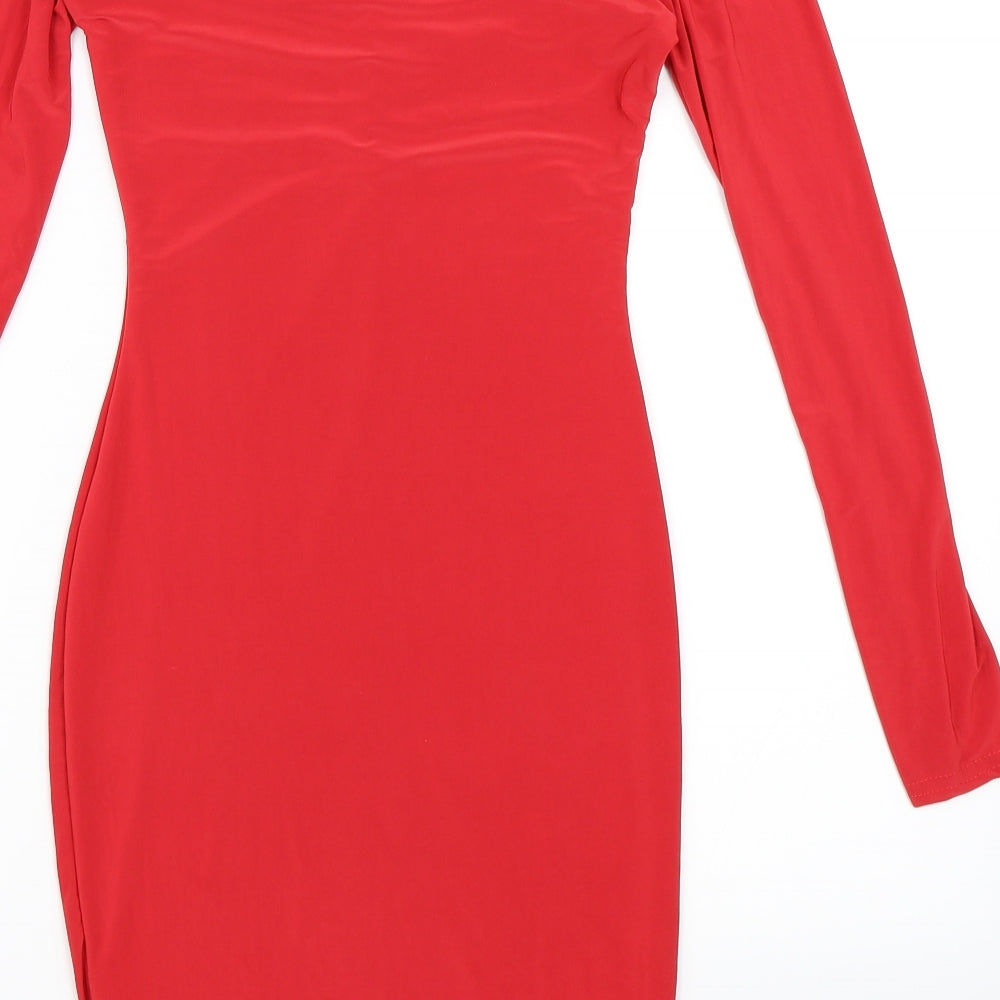 PRETTYLITTLETHING Womens Red   Bodycon  Size 10