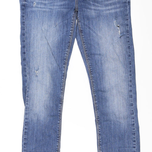 River Island Womens Blue   Straight Jeans Size 14 L29.5 in