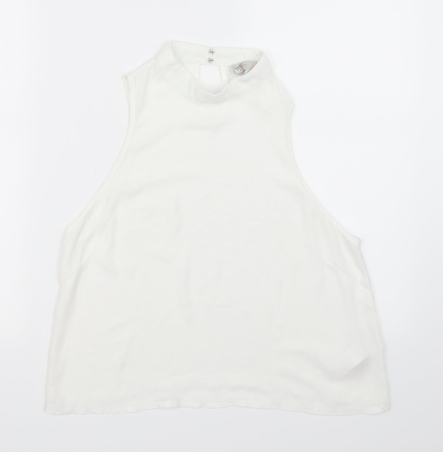 New Look Womens White  Chiffon Basic Blouse Size 12