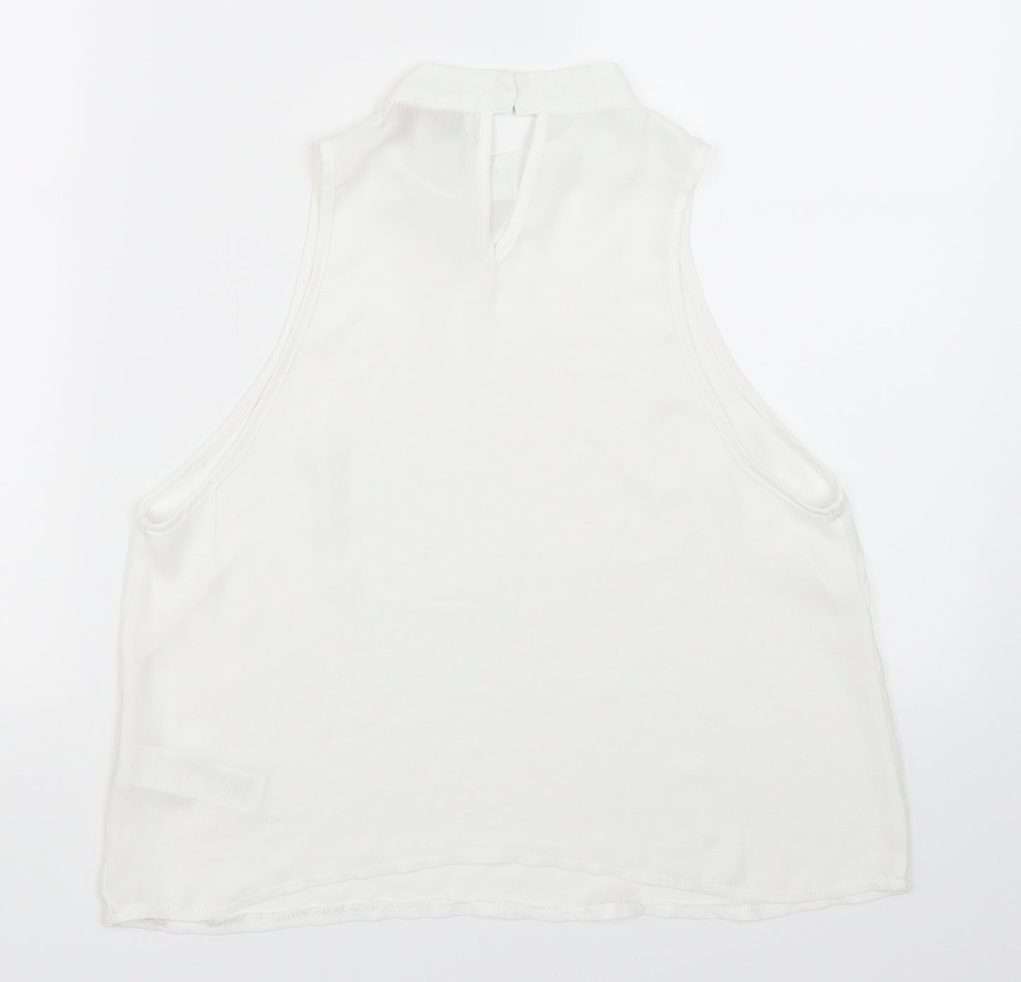 New Look Womens White  Chiffon Basic Blouse Size 12