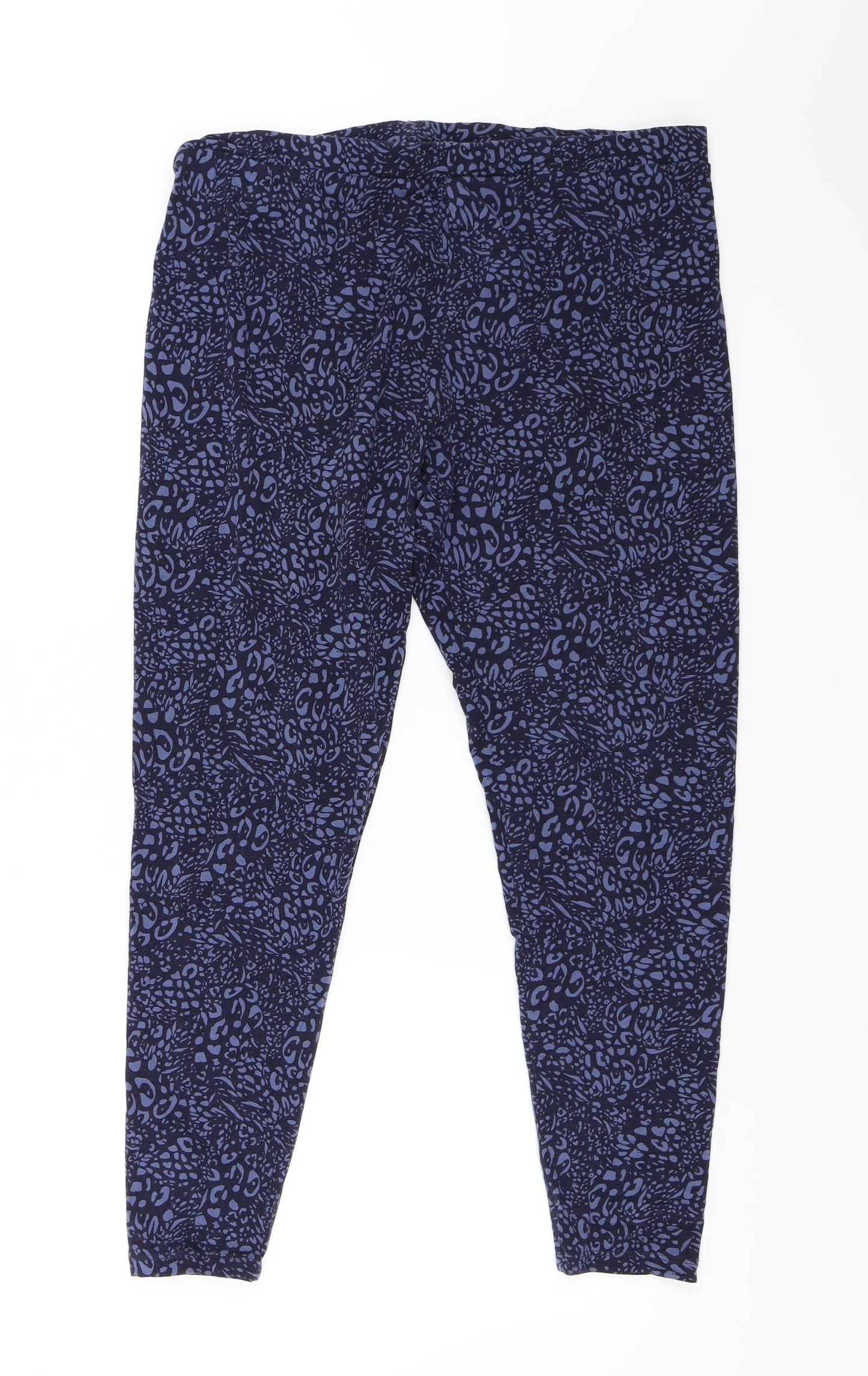 Marks & Spencer Womens Blue Geometric  Jogger Leggings Size 18 L25.5 in