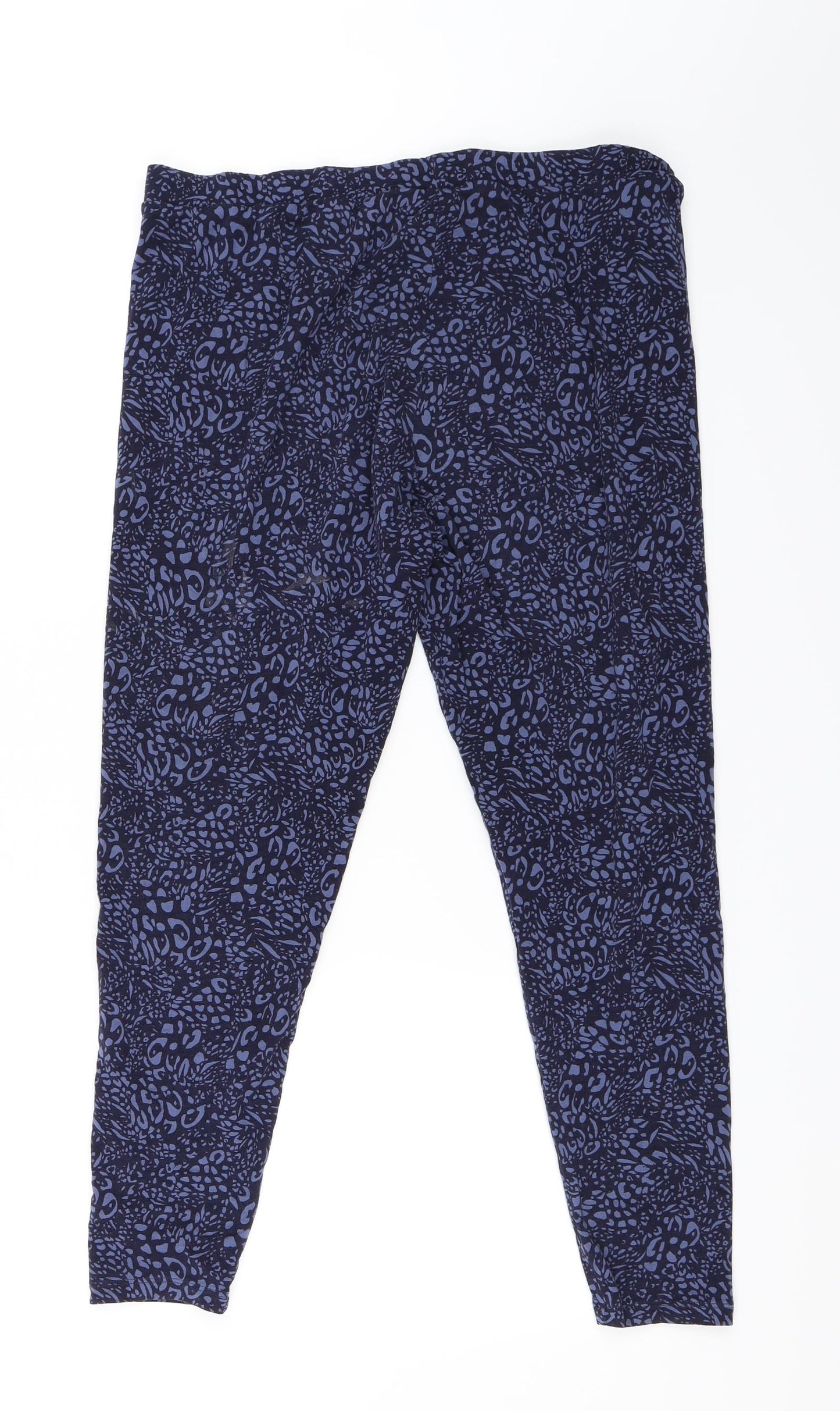 Marks & Spencer Womens Blue Geometric  Jogger Leggings Size 18 L25.5 in