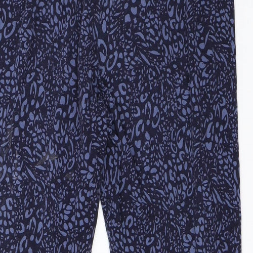 Marks & Spencer Womens Blue Geometric  Jogger Leggings Size 18 L25.5 in
