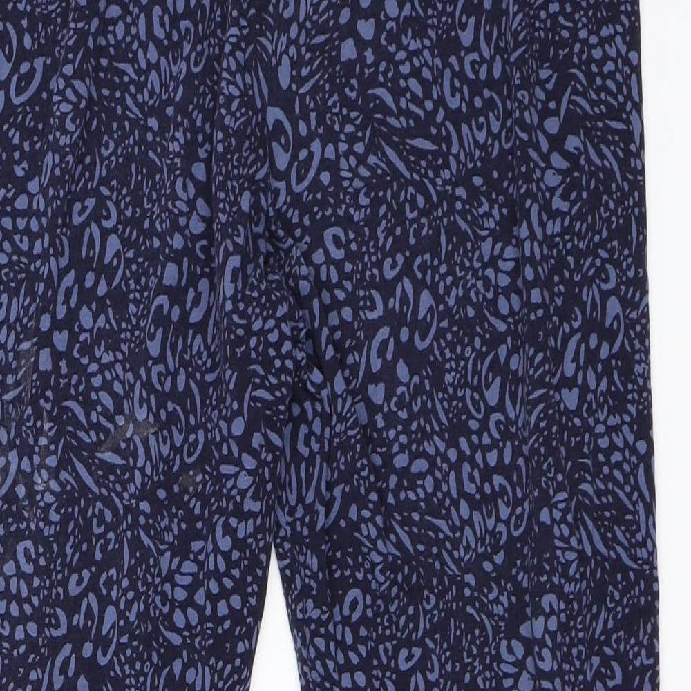 Marks & Spencer Womens Blue Geometric  Jogger Leggings Size 18 L25.5 in