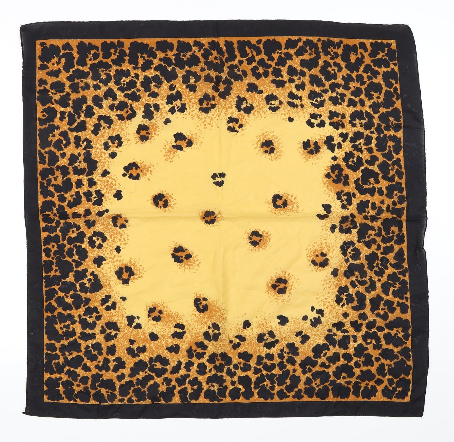 Preworn Womens Black Animal Print   Scarf   - Leopard Print