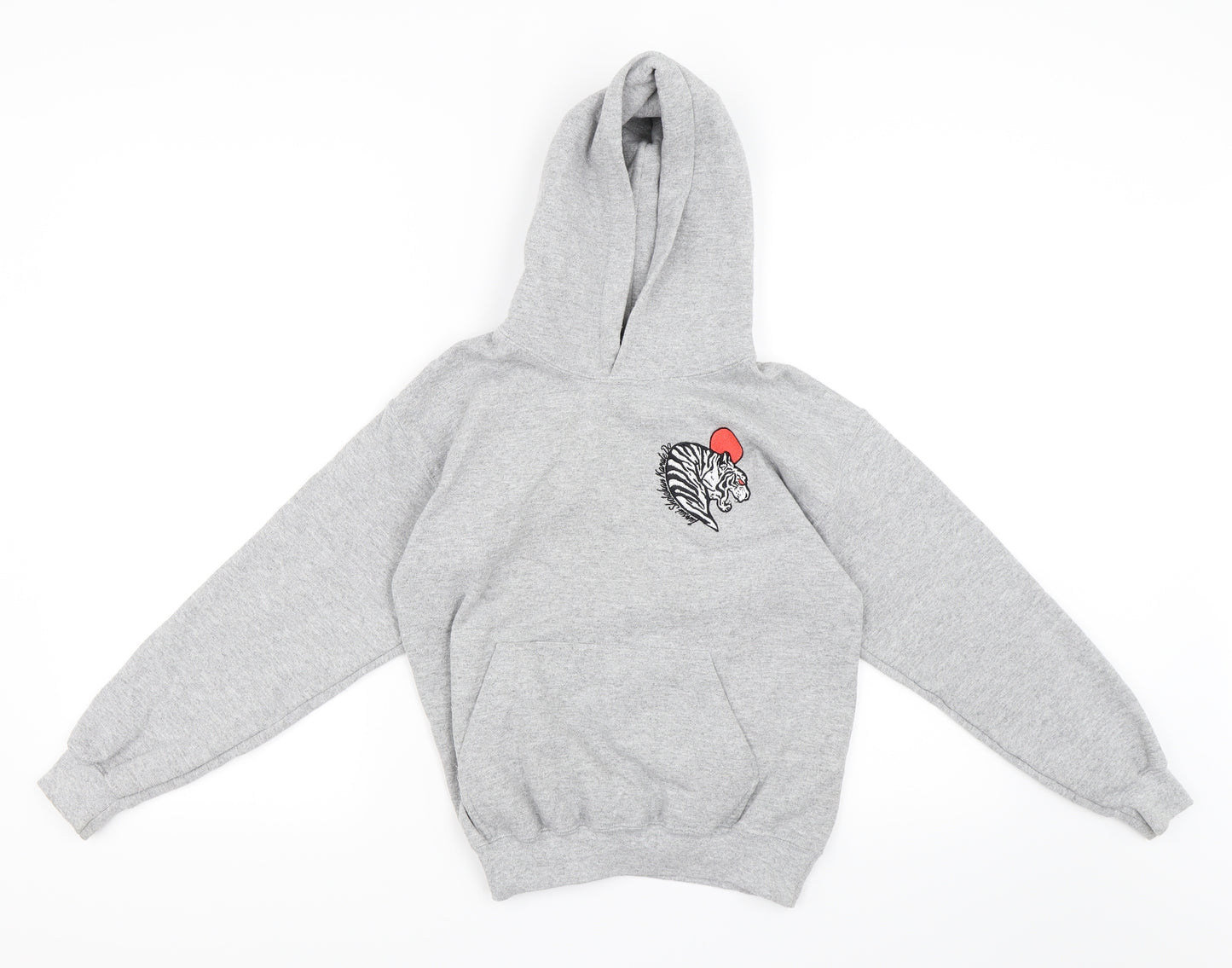 Gildan Girls Grey   Pullover Hoodie Size M