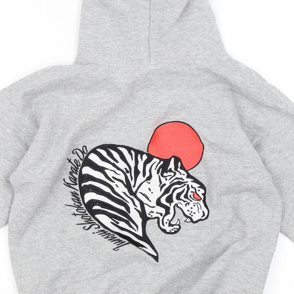 Gildan Girls Grey   Pullover Hoodie Size M
