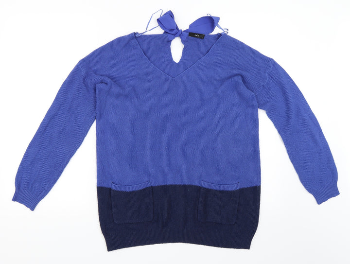 M&Co Womens Blue Pullover Jumper Size 12