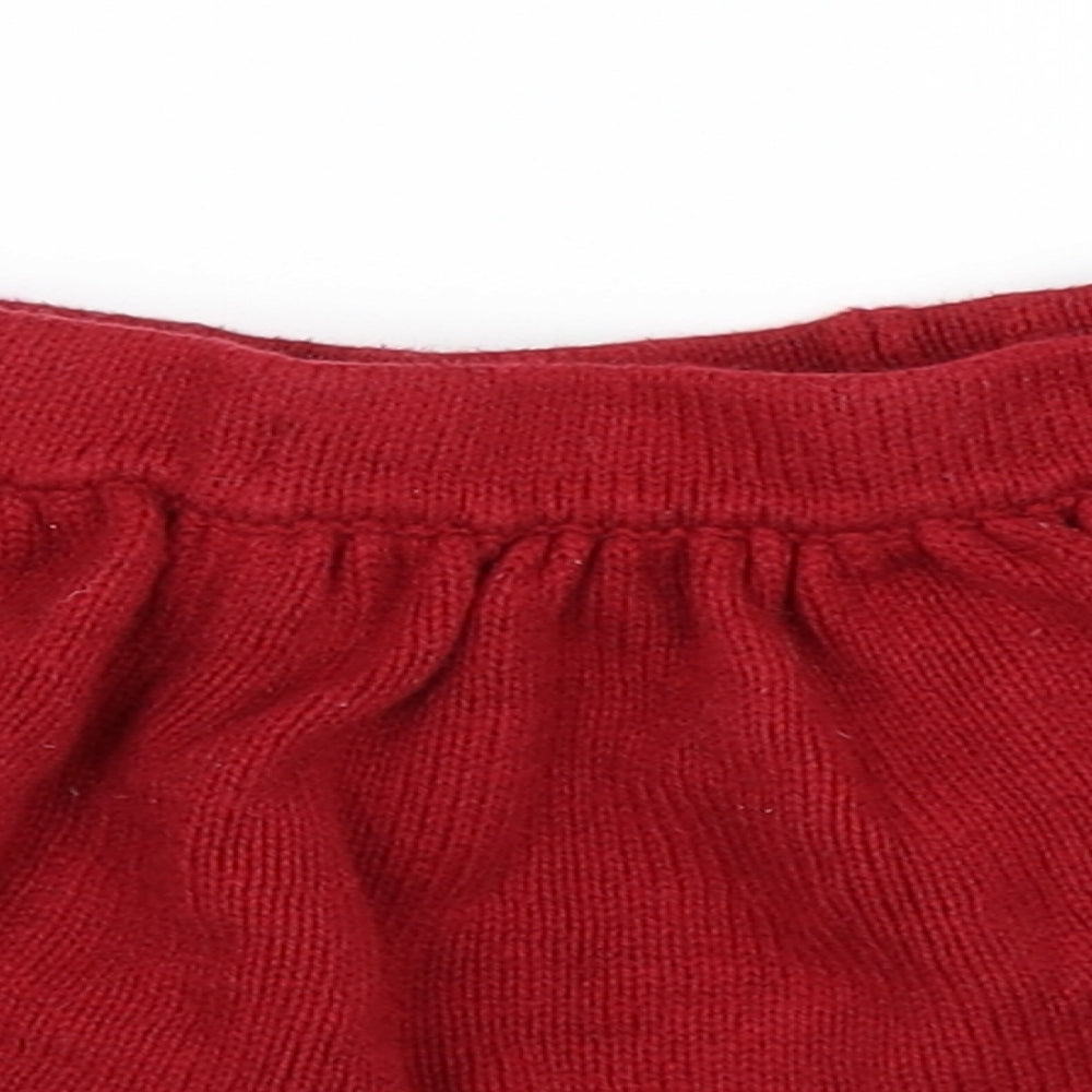 Preworn Girls Red   Skater Skirt Size 3-4 Years - Knitted Skirt