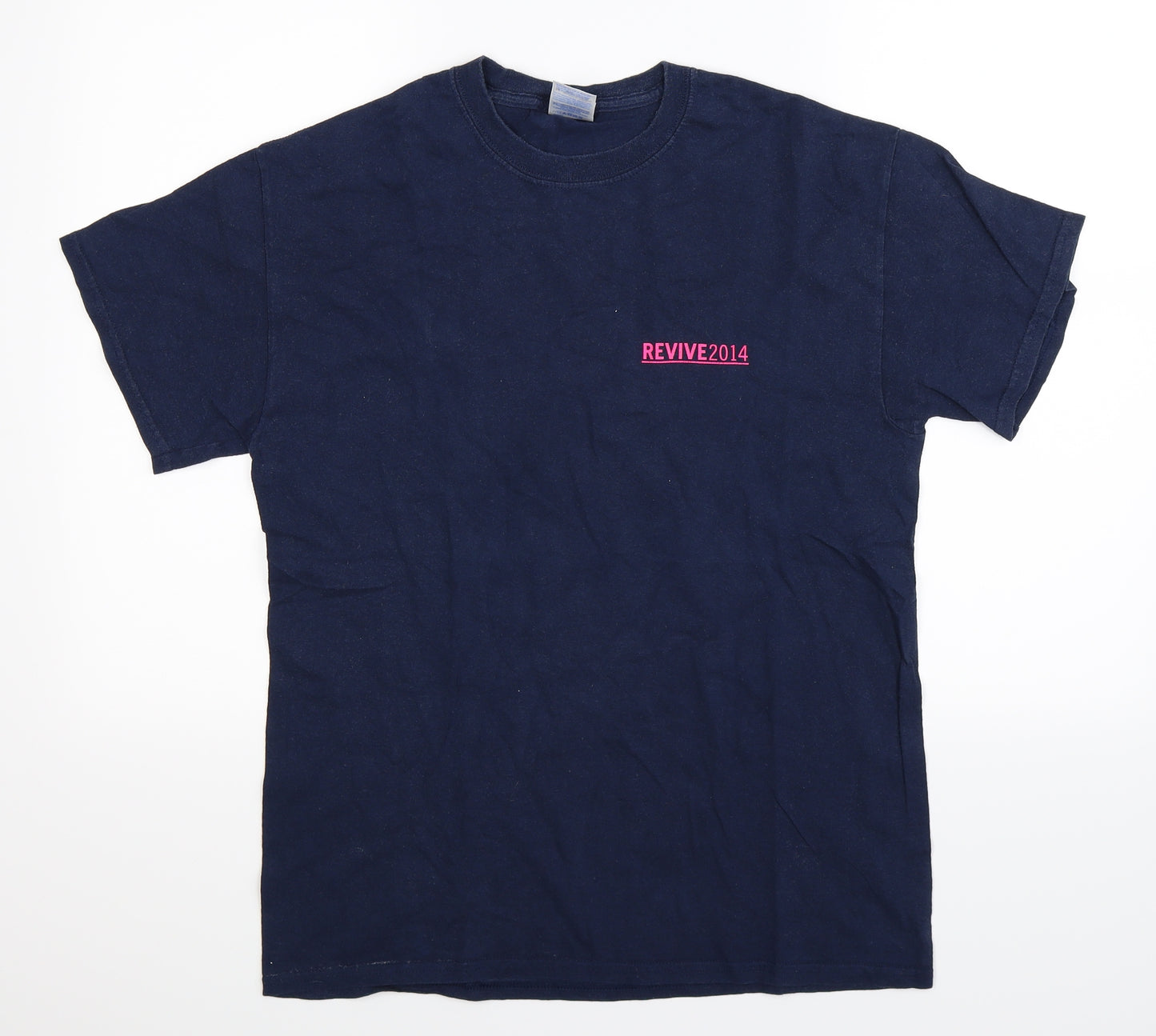 Gildan Mens Blue    T-Shirt Size M