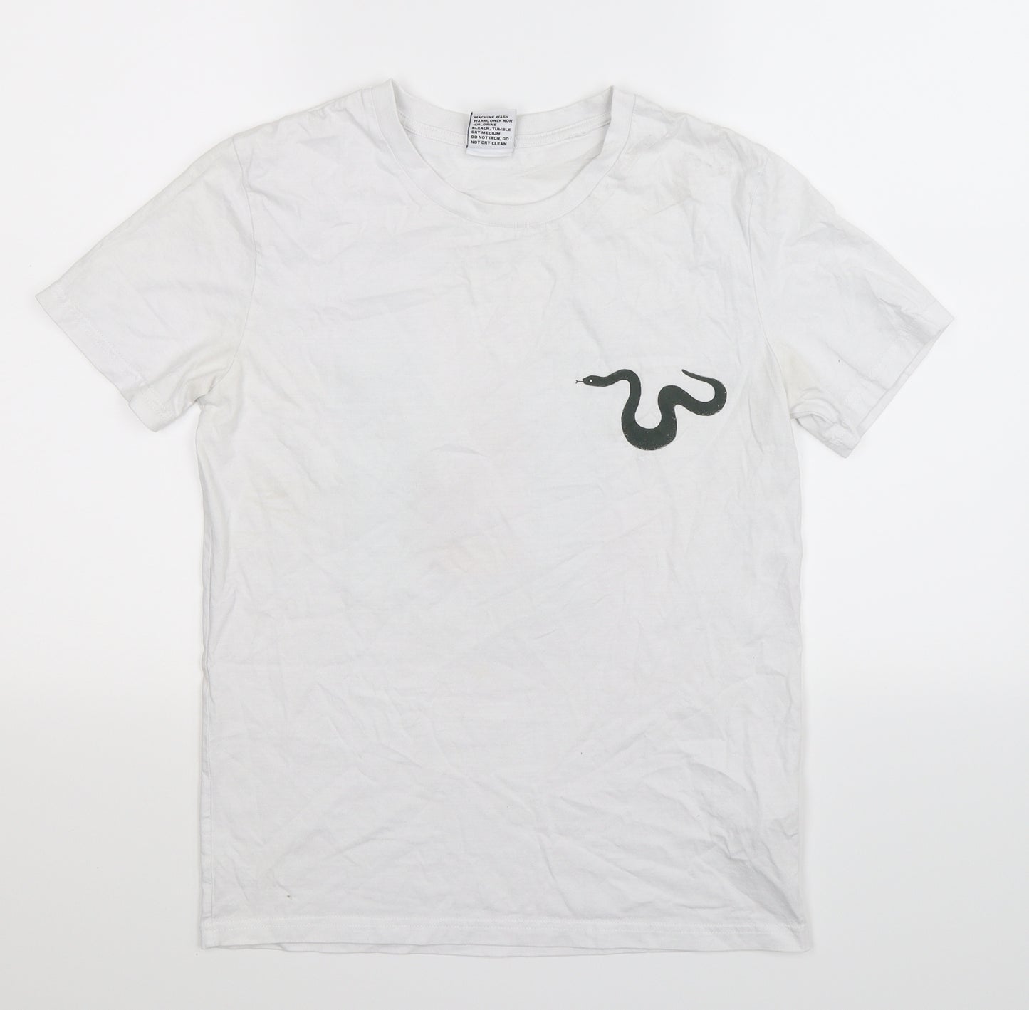 The Illustrated Mens White    T-Shirt Size S