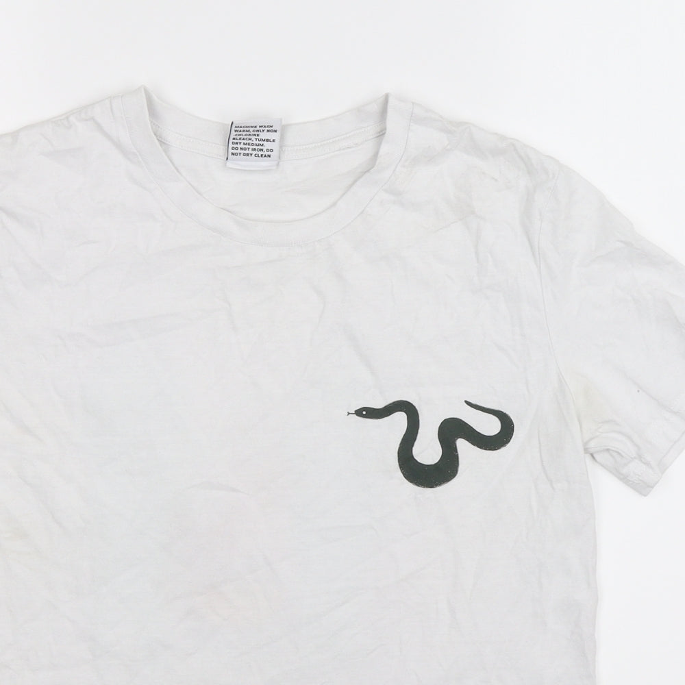 The Illustrated Mens White    T-Shirt Size S