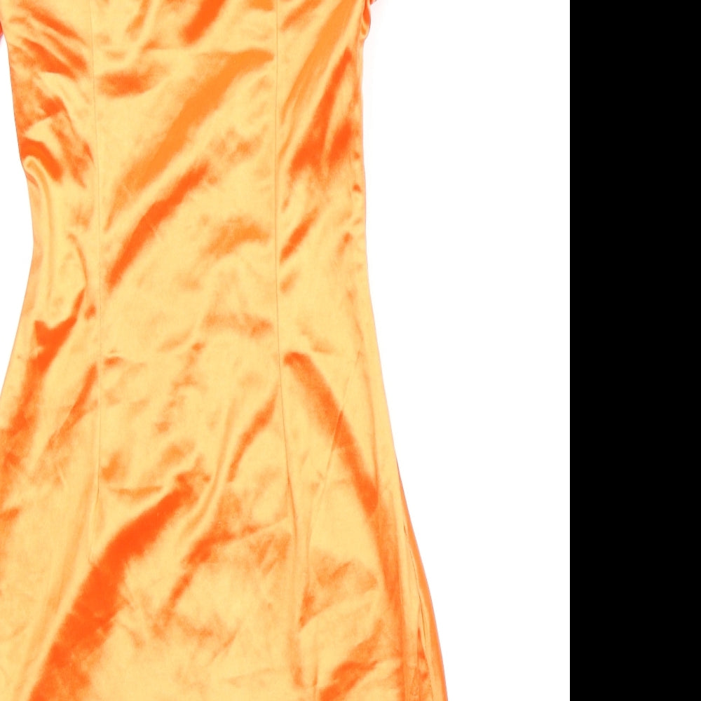 PRETTYLITTLETHING Womens Orange   Bodycon  Size 6