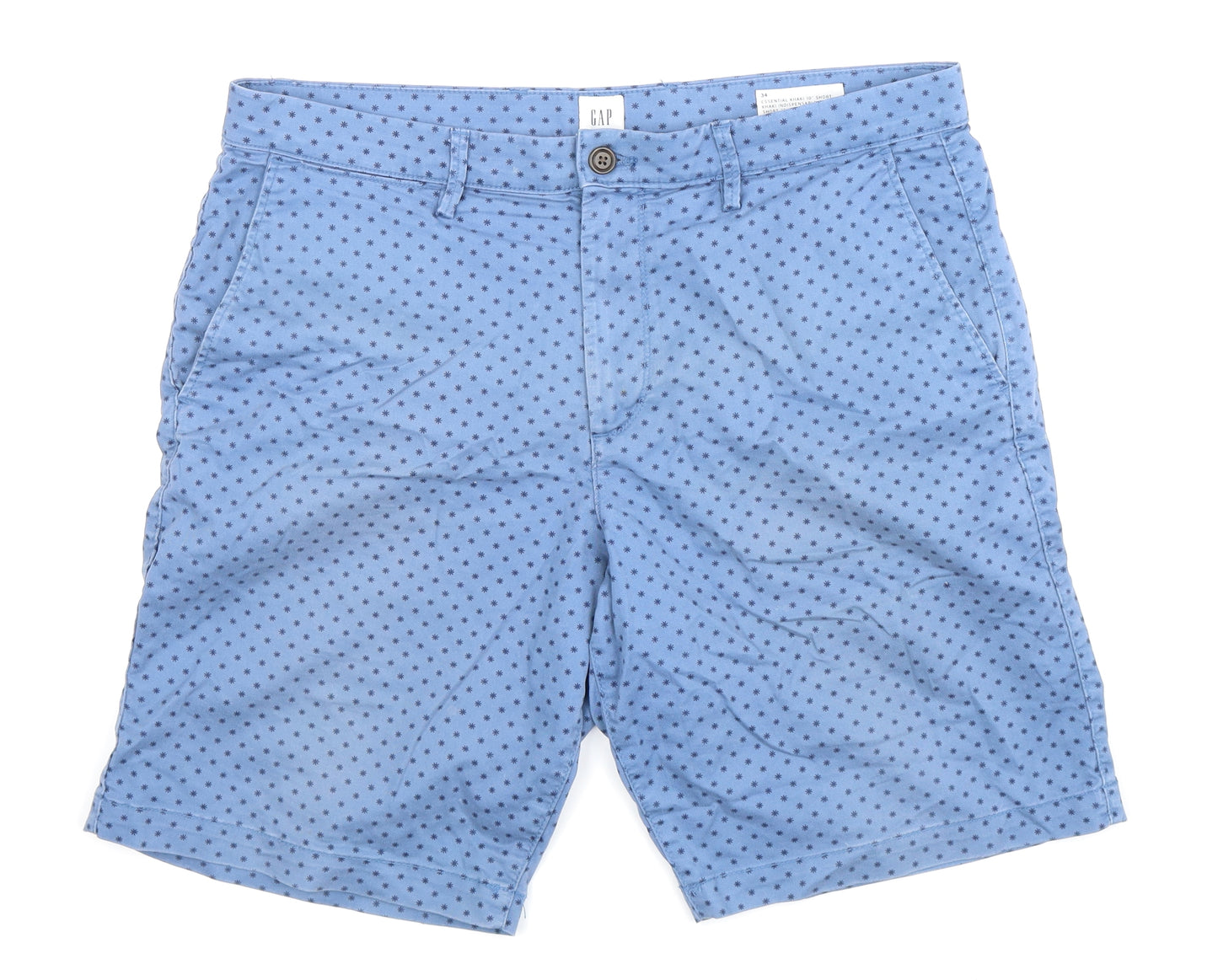 Gap Mens Blue Floral  Chino Shorts Size 34