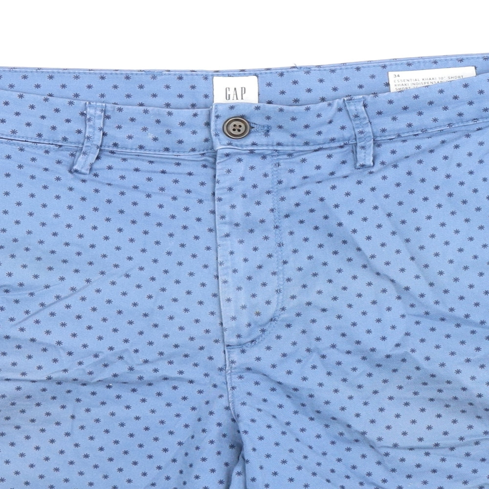 Gap Mens Blue Floral  Chino Shorts Size 34