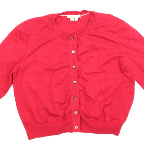 Boden Womens Red  Knit Cardigan Jumper Size L