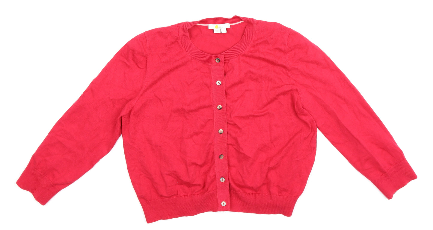 Boden Womens Red  Knit Cardigan Jumper Size L