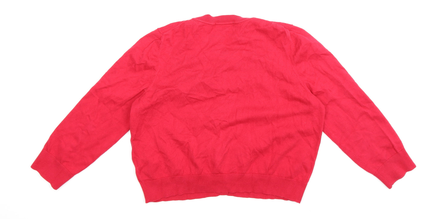 Boden Womens Red  Knit Cardigan Jumper Size L