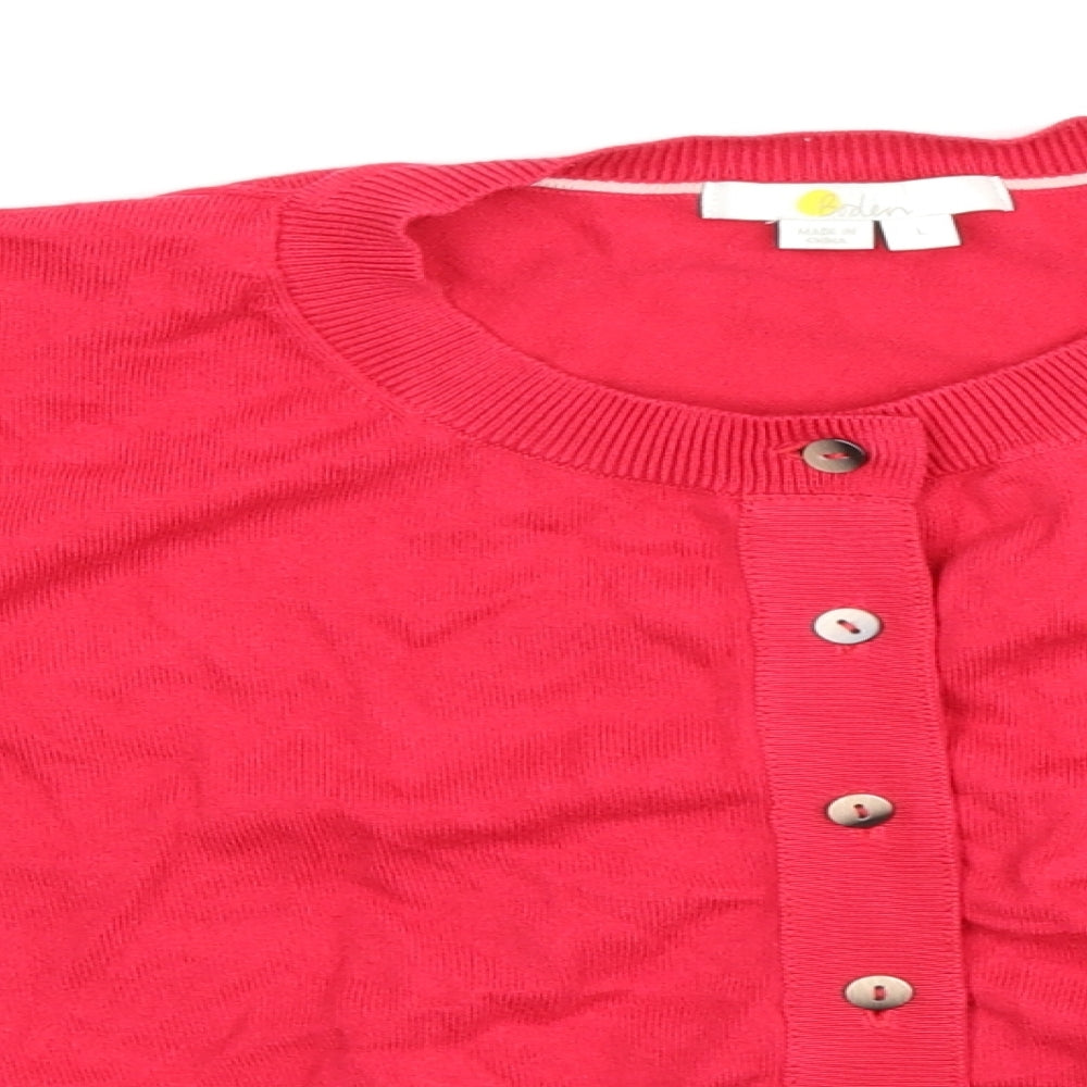 Boden Womens Red  Knit Cardigan Jumper Size L