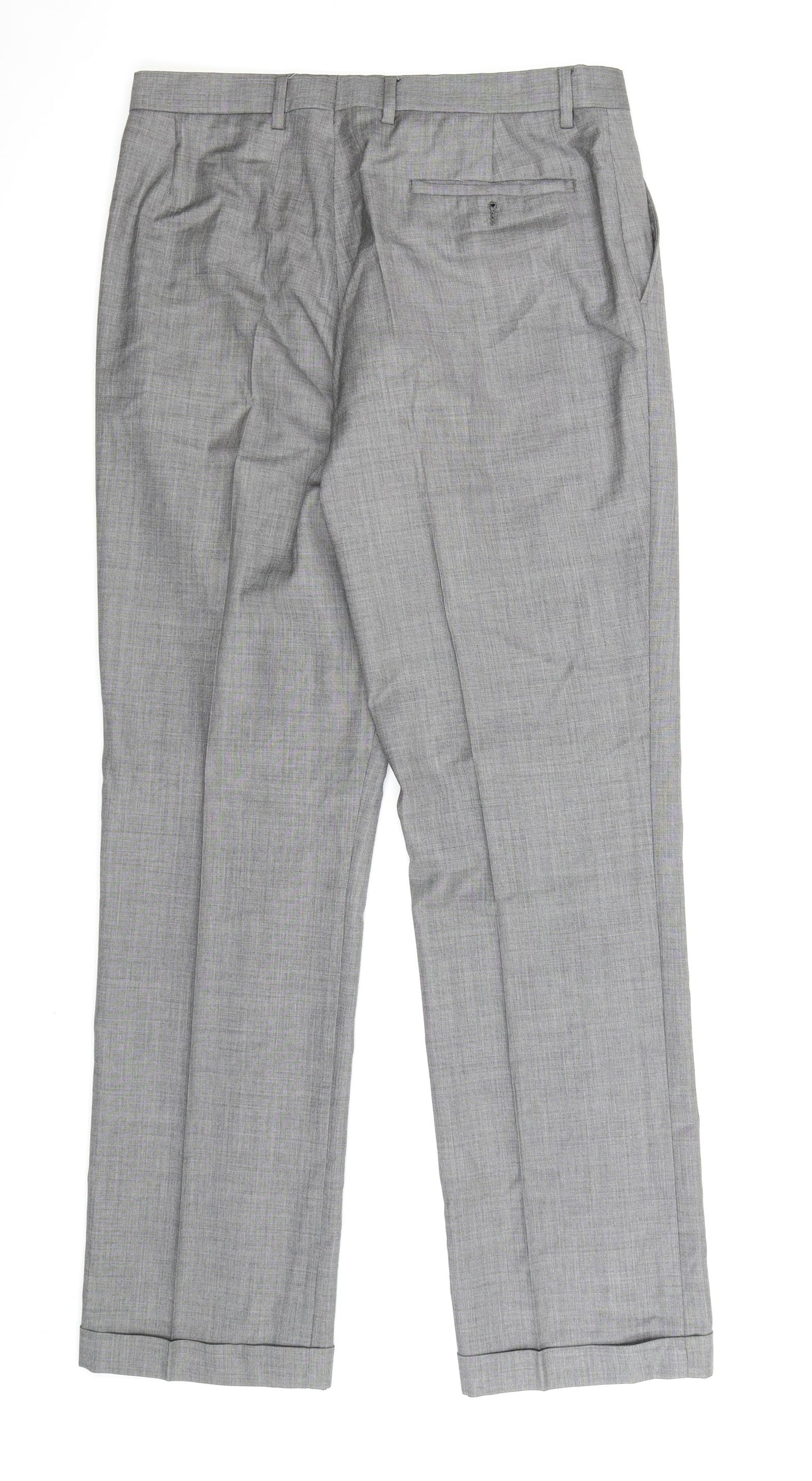 TM Lewin Mens Grey   Dress Pants Trousers Size 32 L34 in