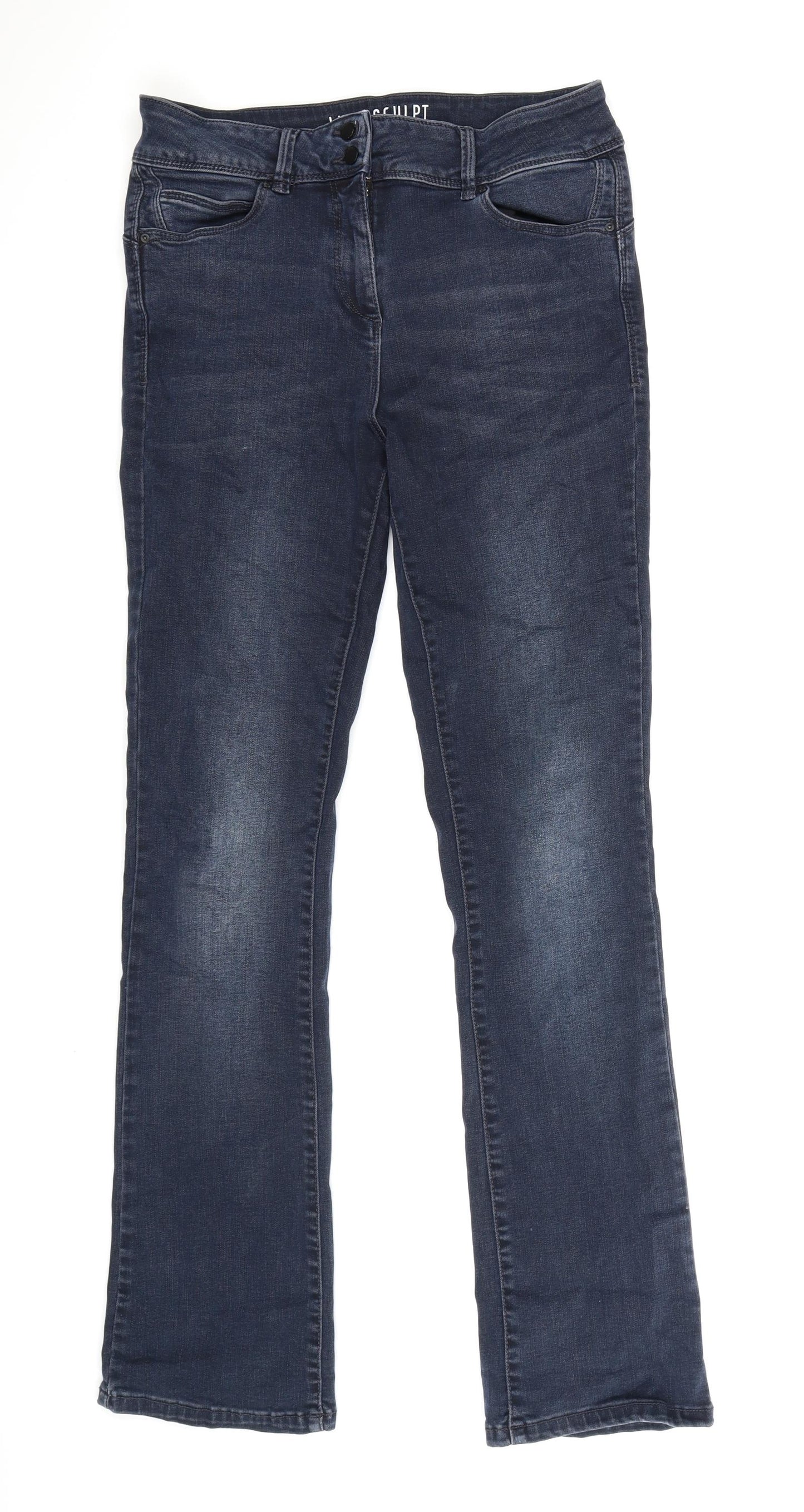 NEXT Womens Blue  Denim Straight Jeans Size 12 L32 in