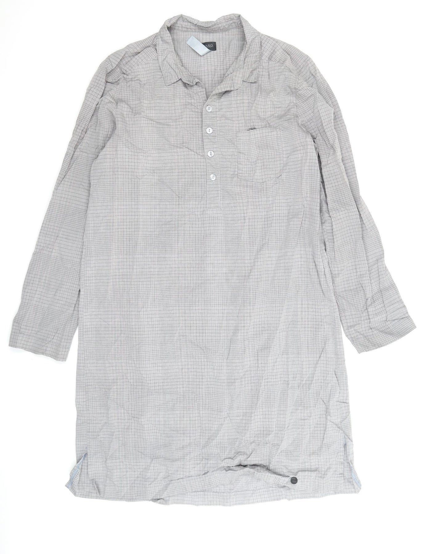 Hanro Womens Grey Check  Shirt Dress  Size M